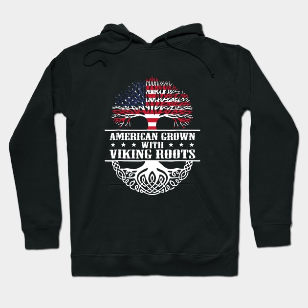 American Grown WithViking Roots Hoodie by Sasaku